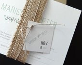 DEPOSIT - Earth Burlap Wedding Invitation Suite