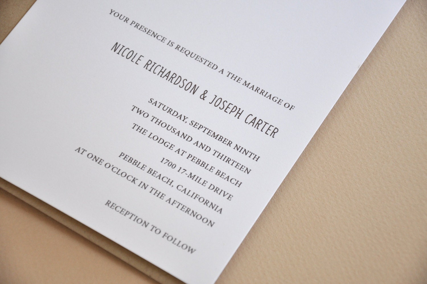 DEPOSIT - Rustic Twine Wedding Invitation Suite