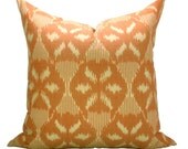 Darjeeling ikat pillow cover in Persimmon - 20 x 20