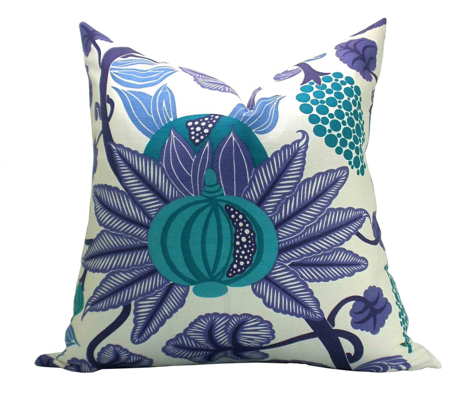 Osborne & Little Maharani pillow cover in Lilac/Teal - 20 x 20