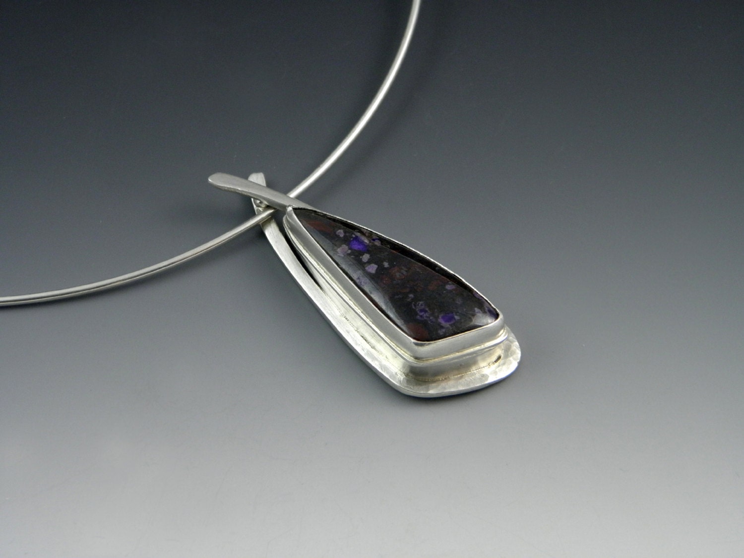 Silver Sugalite Pendant