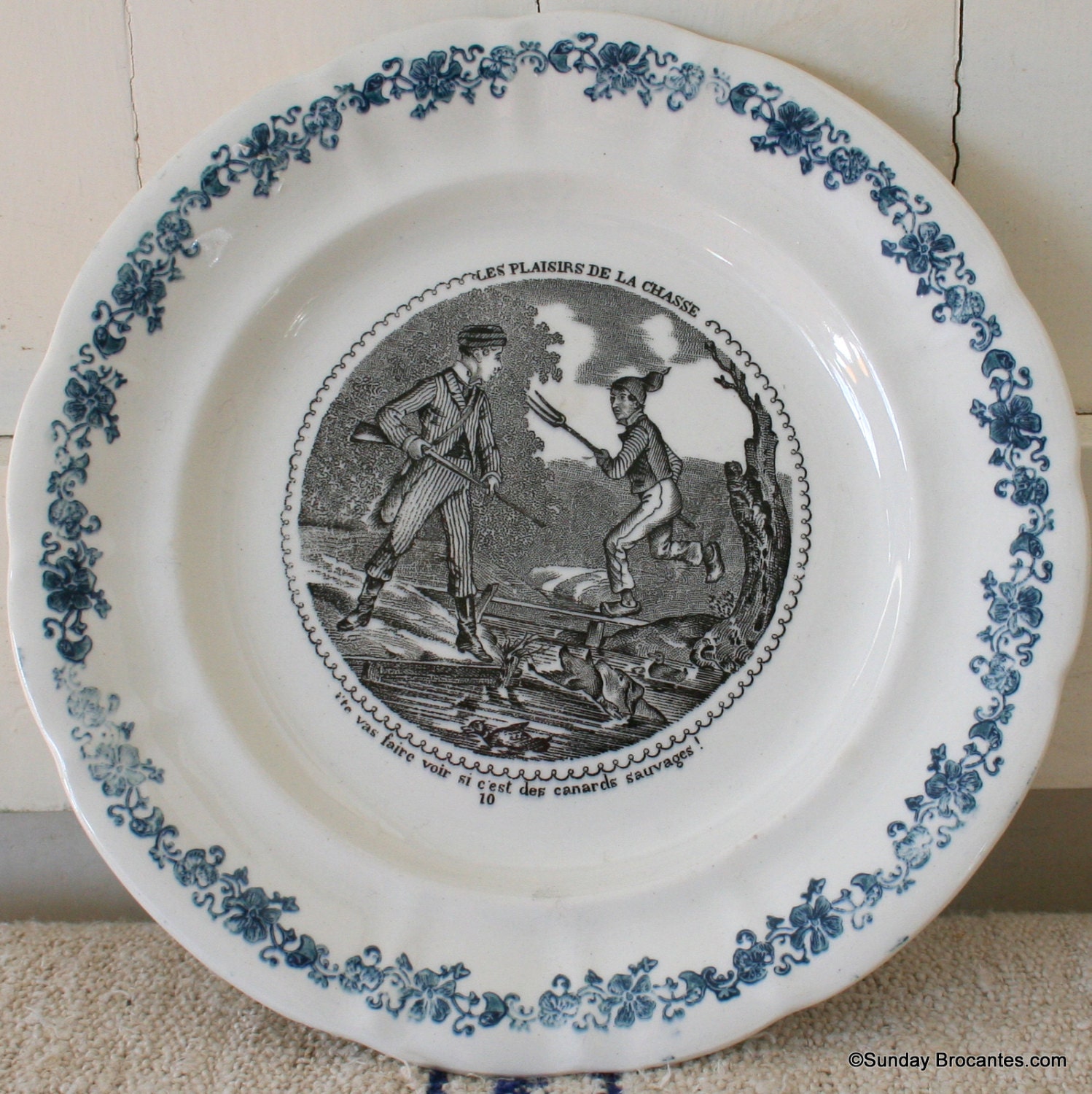 French Transferware Petite Assiette