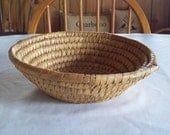 Vintage Native American Basket - - Coiled Basket - Vintage Basket - Rustic Decor - FREE US SHIPPING