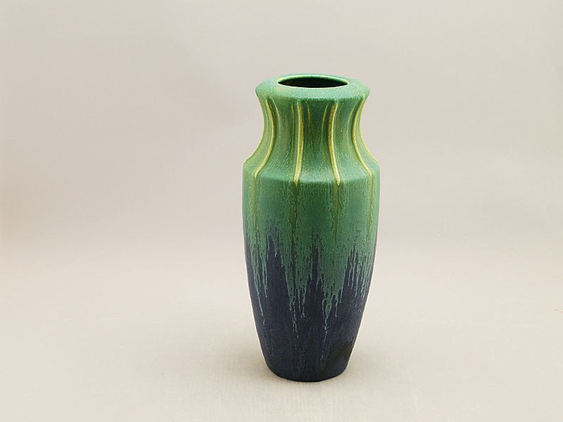 Product Development Vase in Northern Lights Blue by Door Pottery-Arts and Crafts Style-Handmade Art Pottery