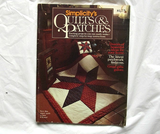 Simplicity's Quilts & Patches, 1979, Quilting Magazine, Quilting book, Quilting Patterns, Simplicity Quiliting