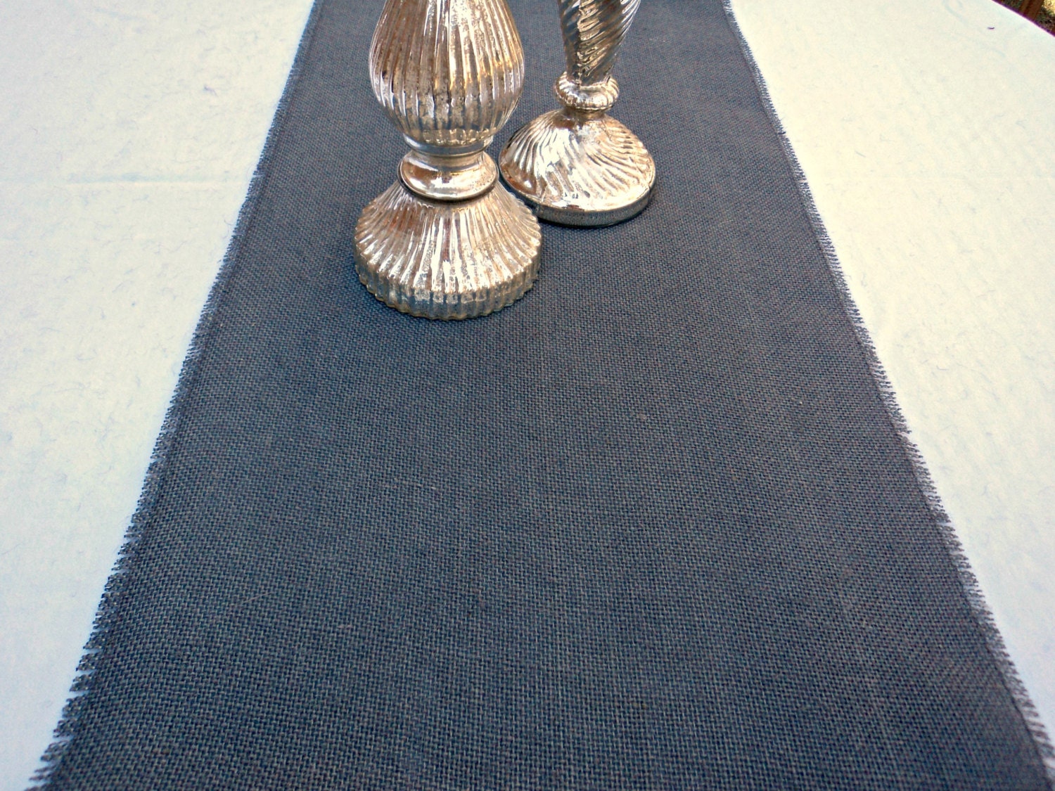 Gray Burlap Table Runners and Squares Reserved Listing for Lauren