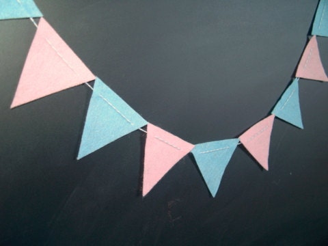 Felt Bunting Garland Pastel Blue and Pink Il_170x135