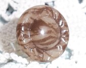 RING Large Marbled Brown Adjustable 23mm Ladies