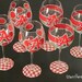 University of Alabama Houndstooth Themed Roll Tide Stripe Painted Wine Glass