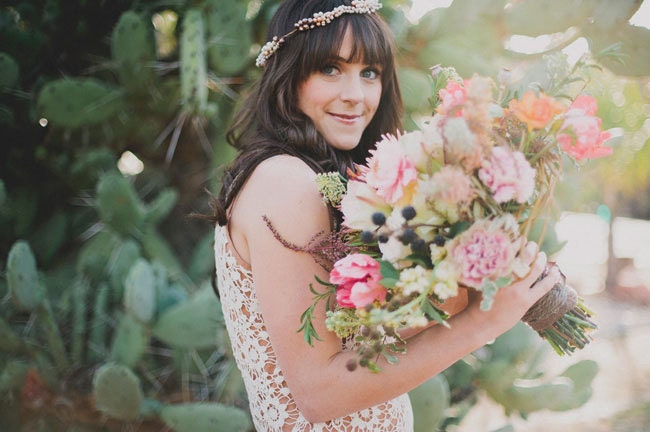 As Seen on Green Wedding Shoes- "Claudette" Pearl Halo