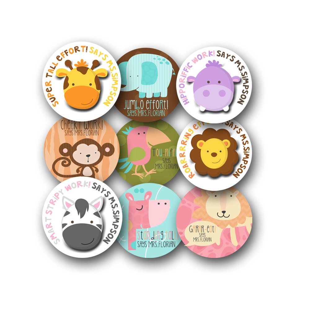 JUNGLE FUN Deal - Jungle Beat and Welcome to the Jungle - 2 bags of 20 stickers - Personalized Il_170x135