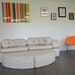Vintage Mid Century High Density Foam Eight Piece Sectional Sofa Round