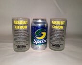 Absolut Citron 375 ml Vodka Recycled Bottle Glasses - Set of 2