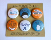 Arrested Development, magnet set, arrested development art, there's always money in the banana stand, bluth company deluxe magnet set