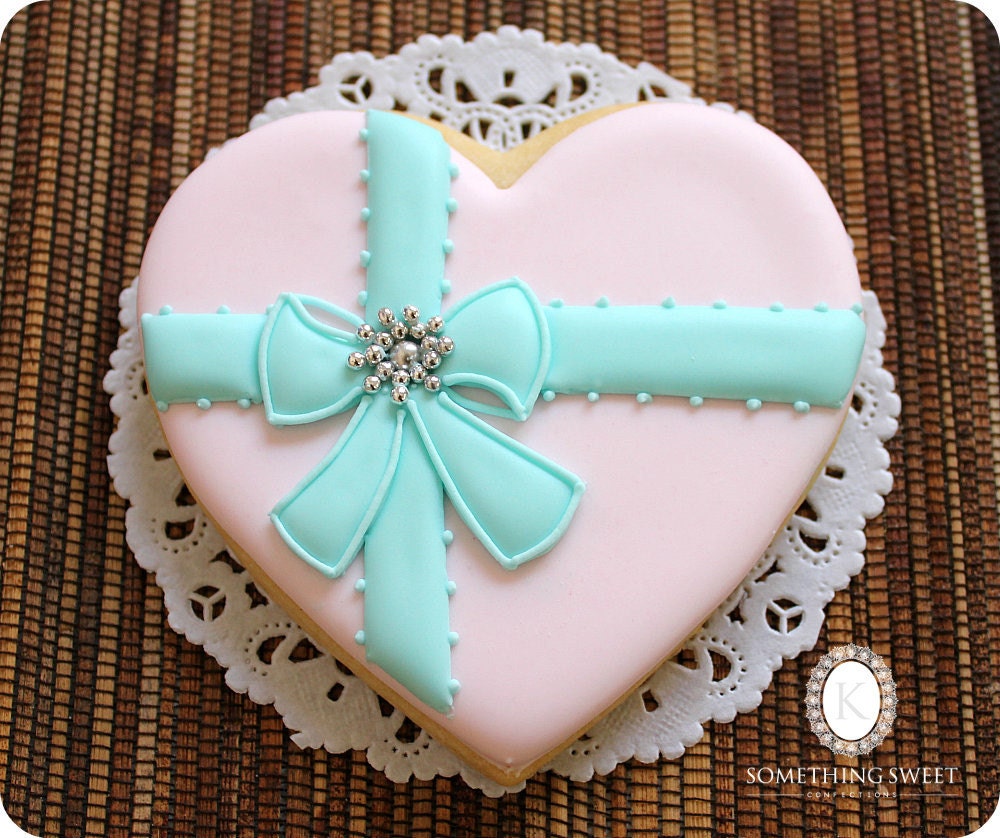 Pink Heart Cookies - Mother's Day Gift  - Wedding Favors - Bridal Shower Favors