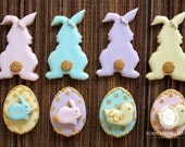 Easter Cookies -  Easter Bunny Cookies - Easter Egg Cookies