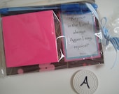 Acrylic Notepad with Sticky Notes, Bible Verse & Pen - Hot Pinks
