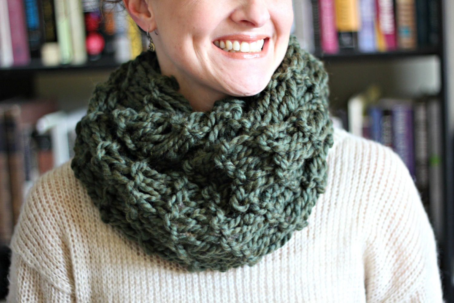 Cowl on Me - Army Green Simple Infinity Cowl