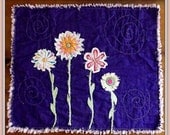 Applique Mini Quilt Pattern, "Fussy Flowers"