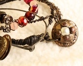 Spring Fashion Bangle Stack, Tribal Bracelets, blue black Pink, Summer Festival Arm Wear Black Lodge Jewelry
