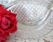 Crystal Vintage Dish divided cut glass vintage housewares jewelry display