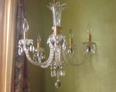 Chandelier, Vintage Cut Glass and Crystal, Art Deco