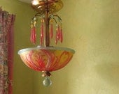 Hanging Light,  Gypsy Art Deco, One of a Kind