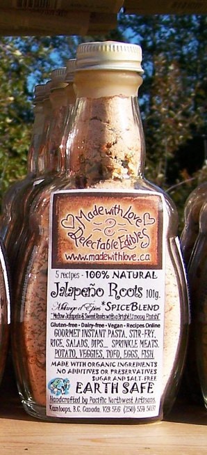 Jalapeño Roots Artisan Spice Blend - Eco Gourmet 4 oz Medi-size Gluten Free Dairy Free Food Market  BBQ Grill Spice - Herbs & Spices