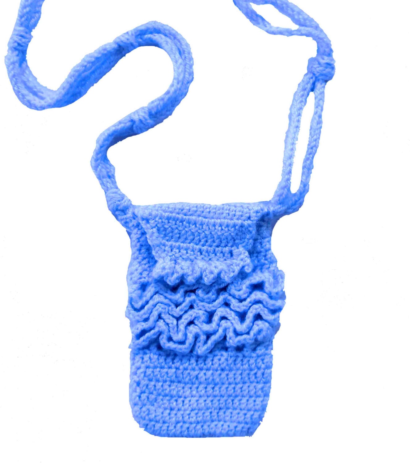 Gadget case in light blue Ready to ship handmade crochet