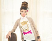 Crown and Crossbones Tee, Trendy T Shirt, Unique Gift, Girls Shirt, Women's Shirt, Teen T Shirt,