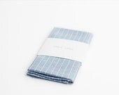 Striped pocket square, light blue handkerchief