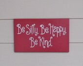 Whimsical Sign, Childrens Sign, Red Sign, Kids Sign, Wood Sign, Childrens Decor, Whimsical Wall Hanging, Happy Sign