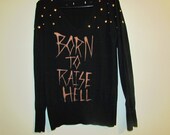 Born to Rise Hell Studded Sweater