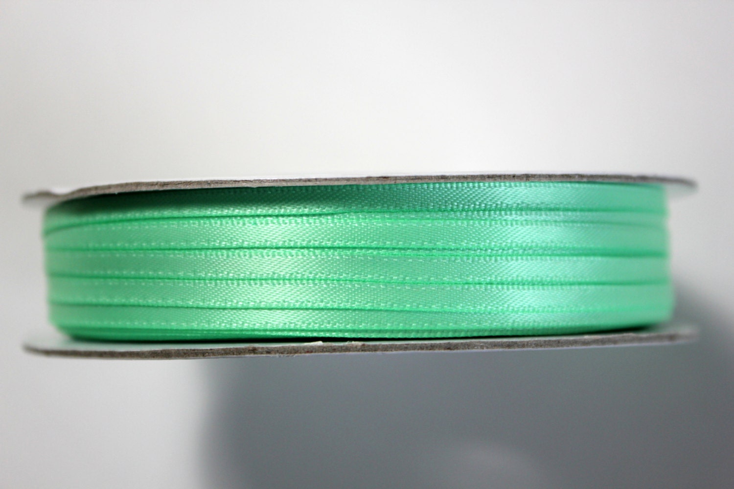 Whole Spool - 100 yds 1/8" Satin Ribbon - Mint Green