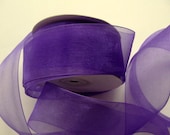 Organza Ribbon - 25 yard Spool of 1 1/2" wide Purple