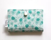 Card Holder, Green Floral, Wallet, Business Card Holder, Credit Card Case, Gift Card Holder,