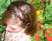 DOUBLE ELVEN HEADBAND braid hairband C U S T O M hair piece Fantasy costume Game of Thrones tiara diadem Medieval accessory Fairy crown