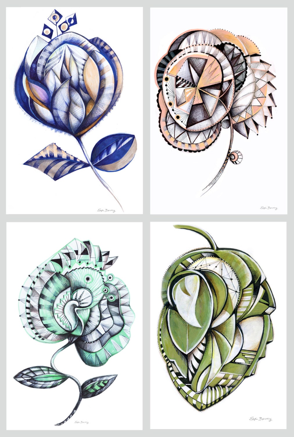 Botanical postcards