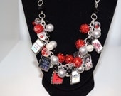 CUSTOM Altered Art CHARM NECKLACE Handmade Statement Necklace Free2BDesigns Completely Custom Made to Order Mothers Day Birthdays Graduation