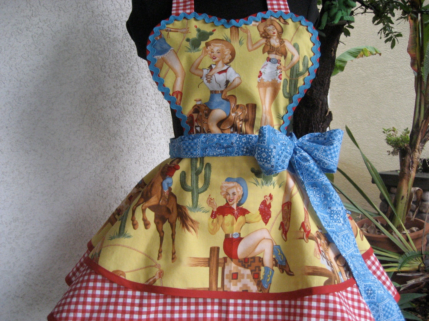 Back in the Saddle Cowgirl Pin up Apron