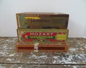 Vintage Cigar Boxes Mozart Cigars Cremo Box Dutch Masters Rustic Storage Box