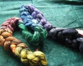 Black alpaca & Silk 50/50 rainbow gradient 3.8oz