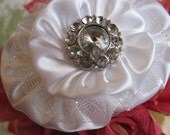 Sparkly Flower Girl Barrette, Sparkly Wedding Barrette, Sparkly First Communion Barrette, Special Occassion Hair Clip