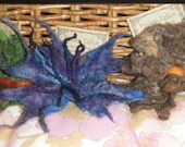 CUSTOM Felted FLOWER BROOCH - Handmade In Your Own Bespoke Colour Choice - Wool Felt Merino & Silk