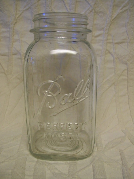 Quart Mason Jar Square Square Canning Jar by FabVintageEstates