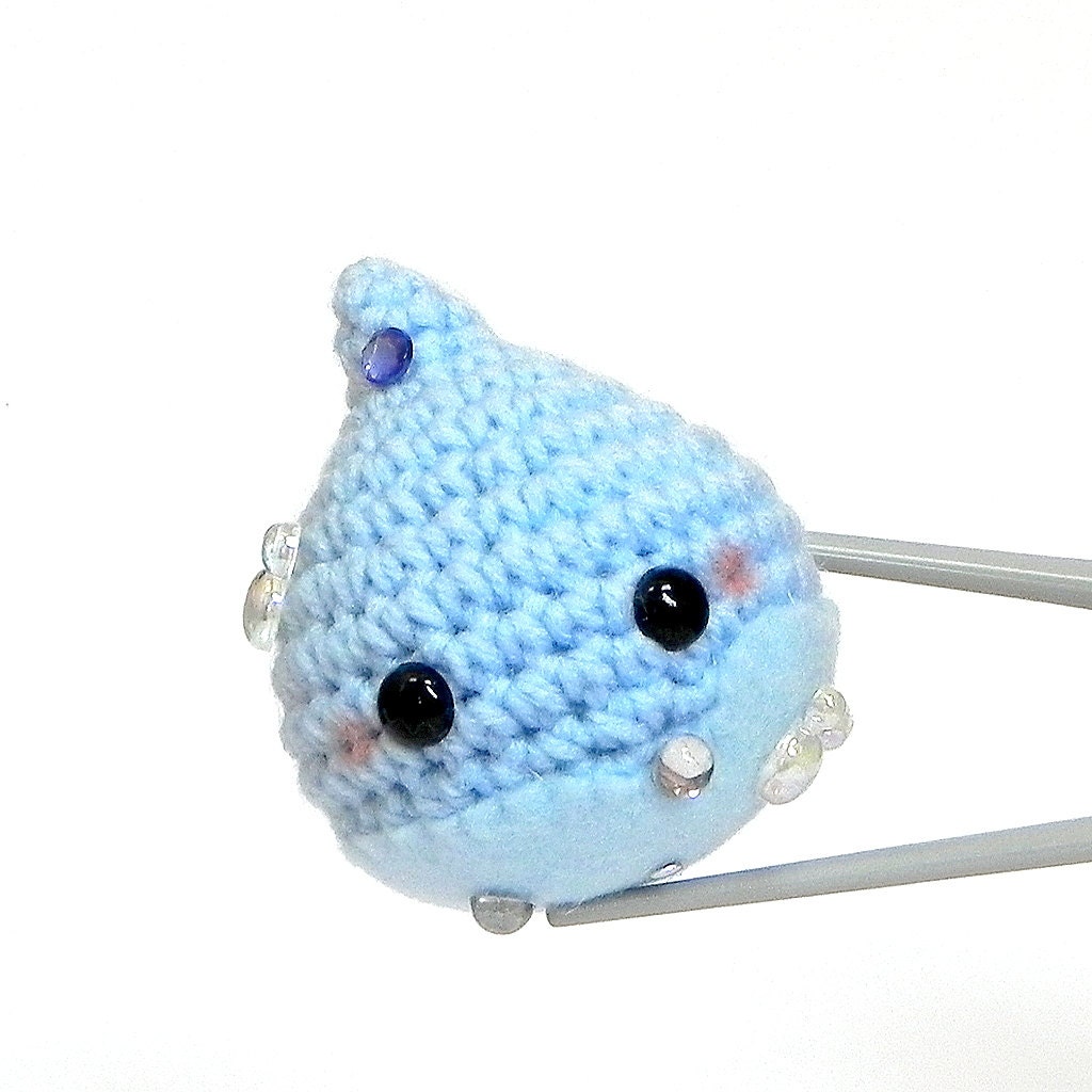 Amigurumi Water drop MochiQtie - Crochet amigurumi Mochi size mini stuff toy  doll