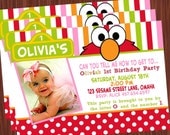Elmo Invitation- Sesame Street Invitation- Birthday invitation PDF/JPEG Il_170x135