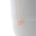 Little rose gold tangle ball necklace - simple rose gold necklace