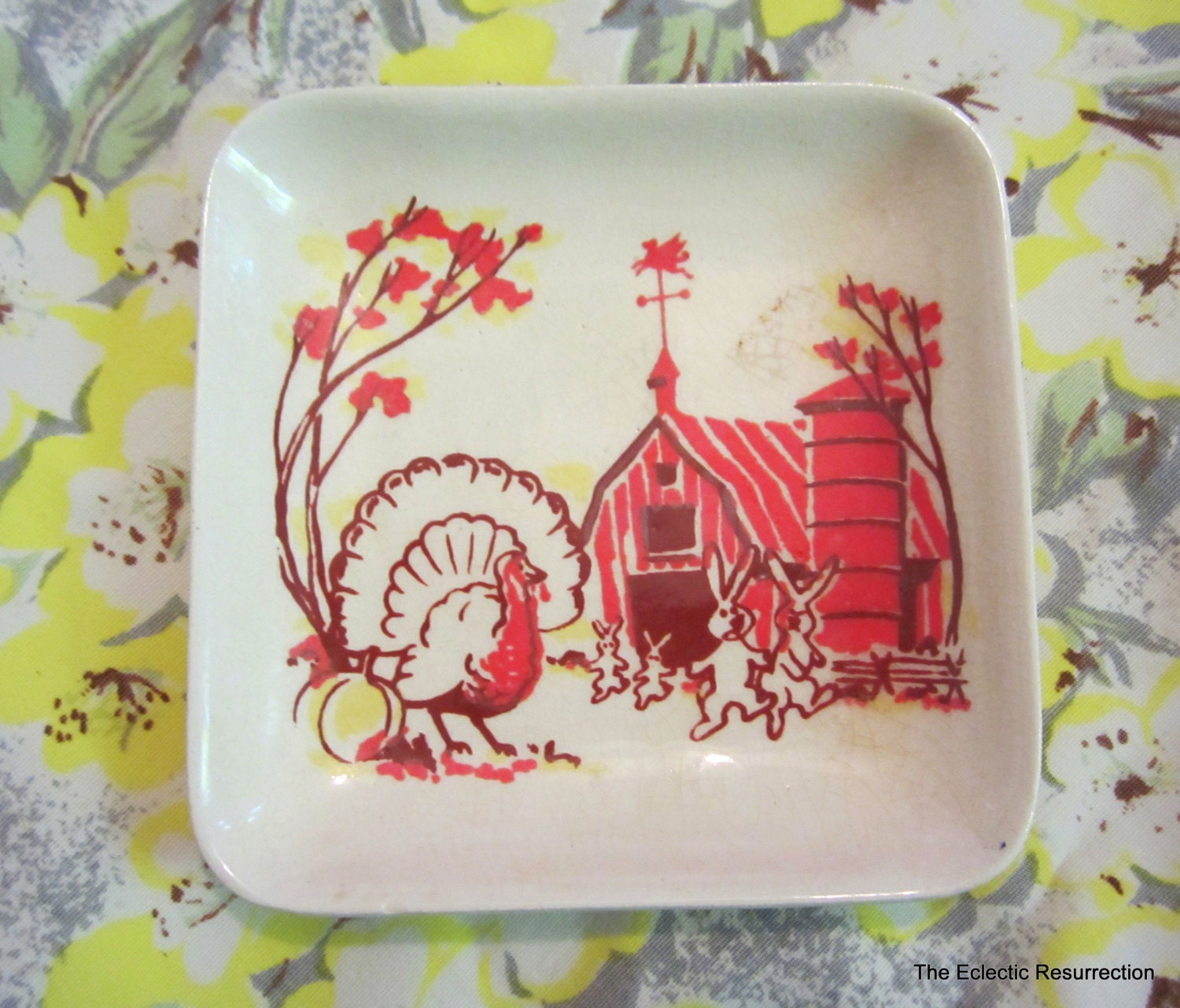 Vintage 1950s Carter Hoffman Friendly Farm Dish Mobile Oil Premium