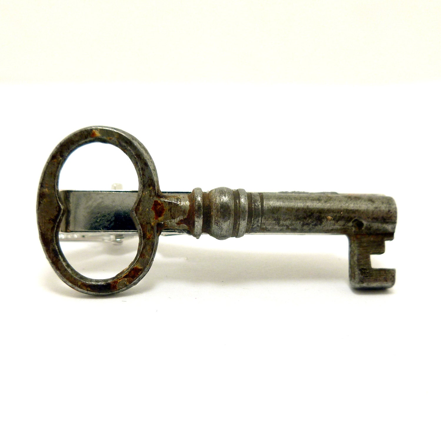 Skeleton Key Tie Clip, Steampunk Men's Tie Tack